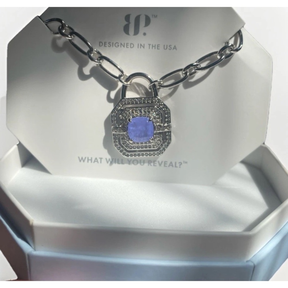 “Sun-drenched Dreams” Lavender Fluorite w/ Genuine Quartz Rhodium Necklace BP